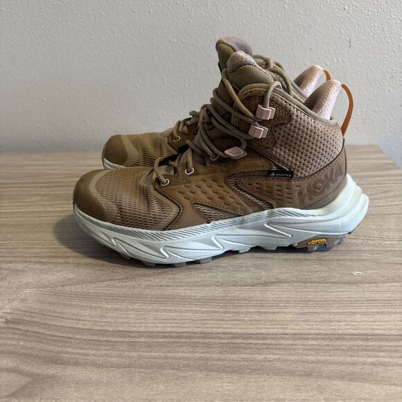 Hoka One One Anacapa 2 Mid GTX Gore-Tex Hiking Shoes Women’s Size 7 B Dune Ice - Picture 6 of 12
